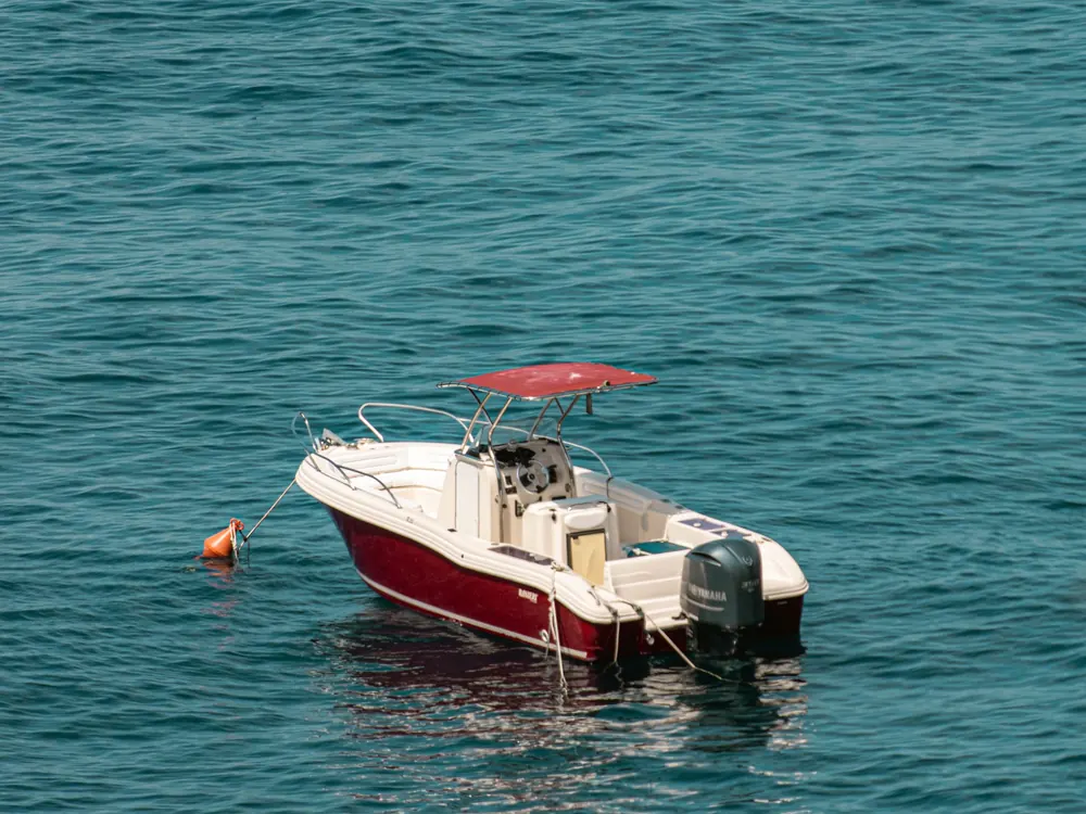Day boat at anchor